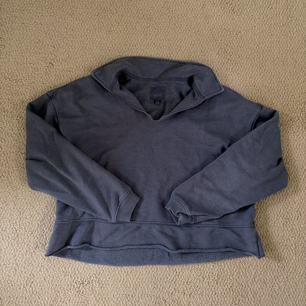 Aerie cropped blue sweatshirt